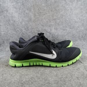 Nike Shoes Mens 8.5 Athletic Trainer Free 4.0 Running Active Sneaker Black Green